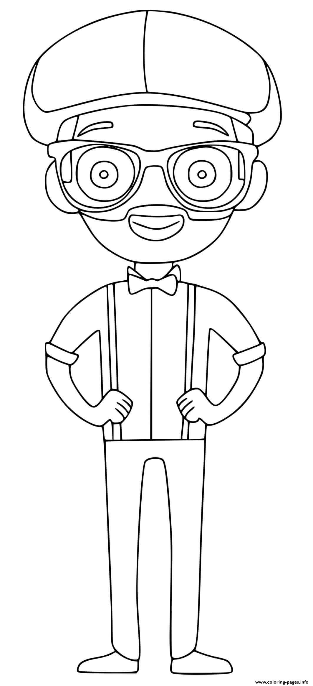 Blippi Fun Energetic Coloring Page Printable