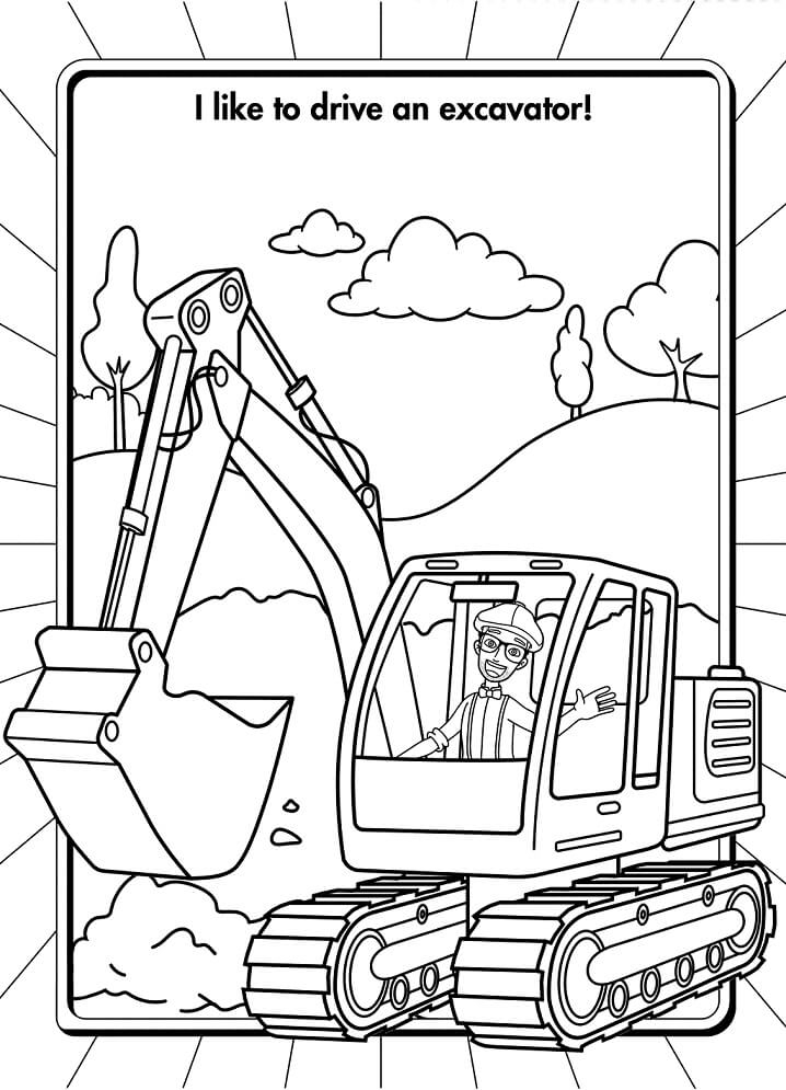 Blippi On Excavator Coloring Page Free Printable Coloring Pages For Kids Blippi On Excavator Coloring Page Free Printable Coloring Pages For Kids