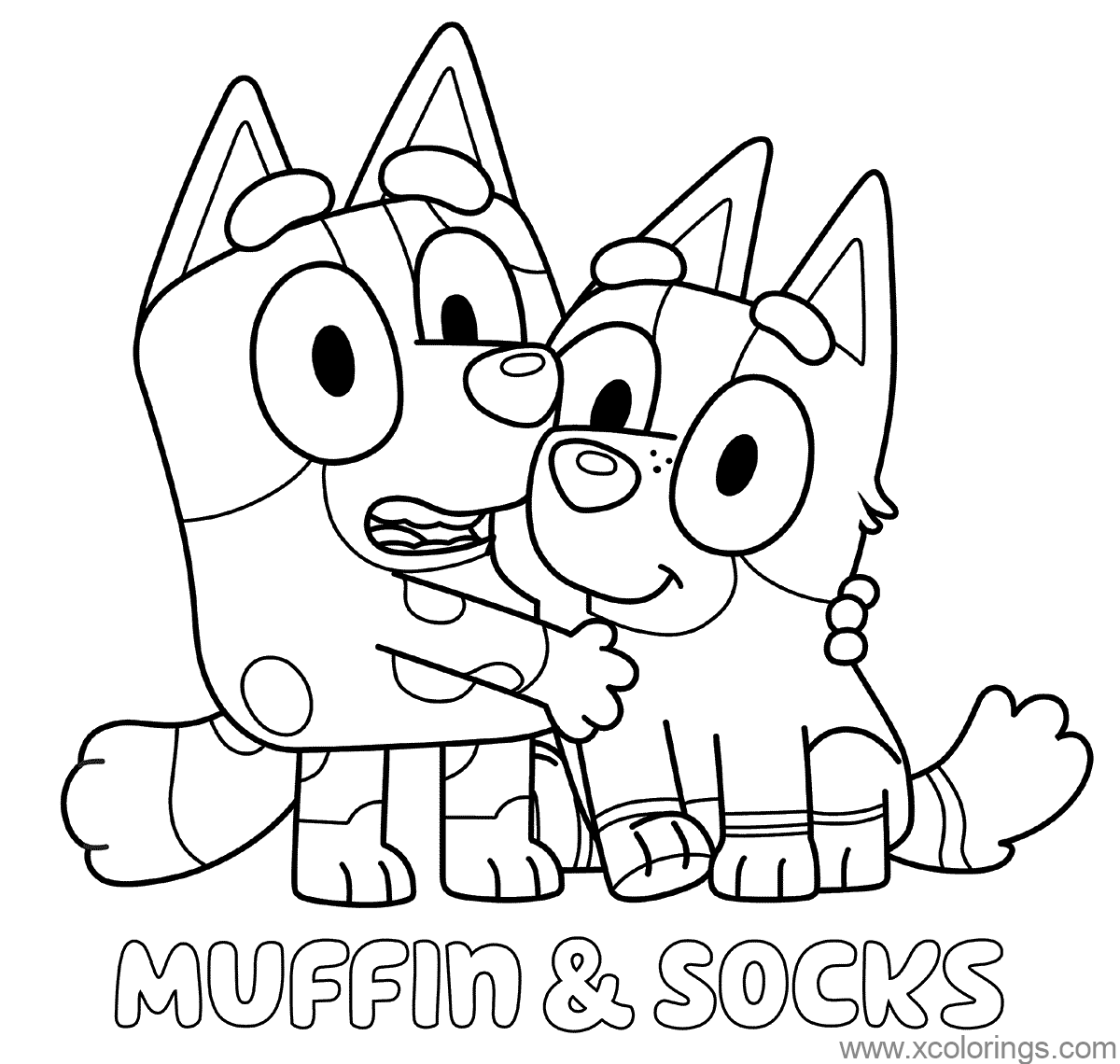 Bluey Characters Coloring Pages XColorings Bluey Characters Coloring Pages XColorings