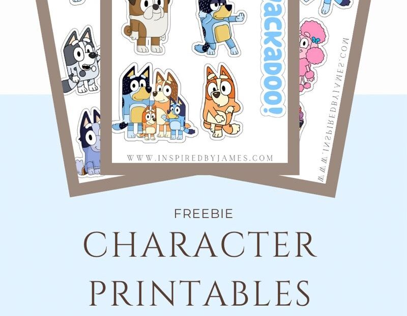 Bluey Characters Printable Calendar Productivity Hacks