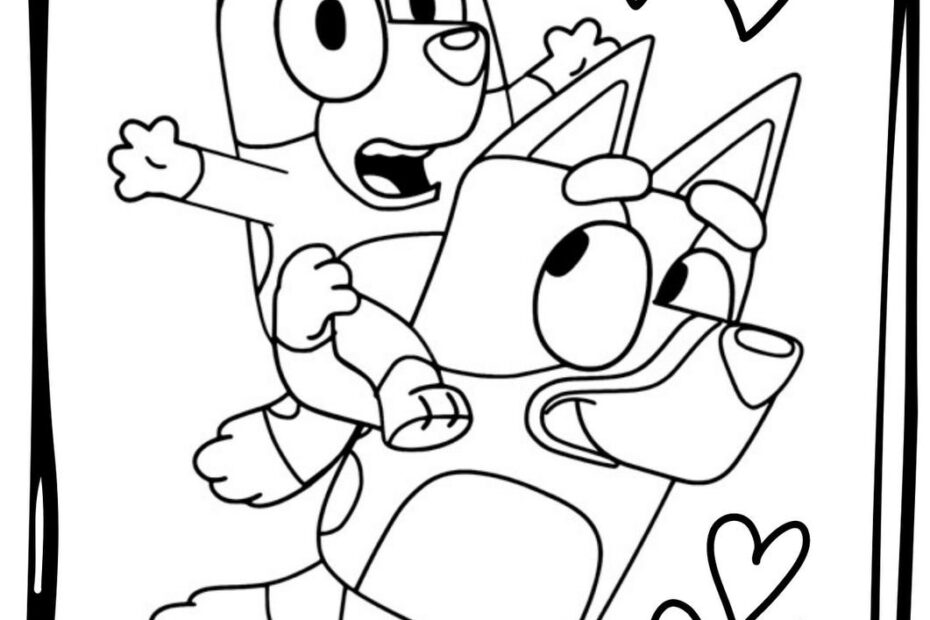 Bluey Colouring Pages FREE Printables Two Hearts One Roof