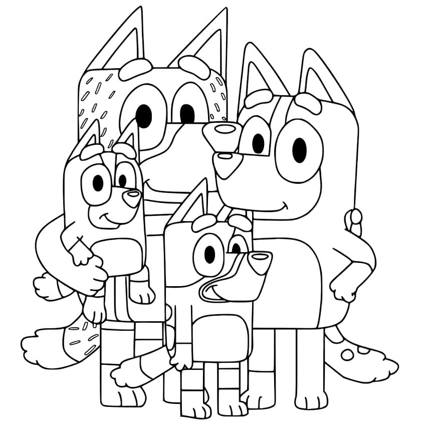 Bluey Family Coloring Page Free Printable Coloring Pages For Kids