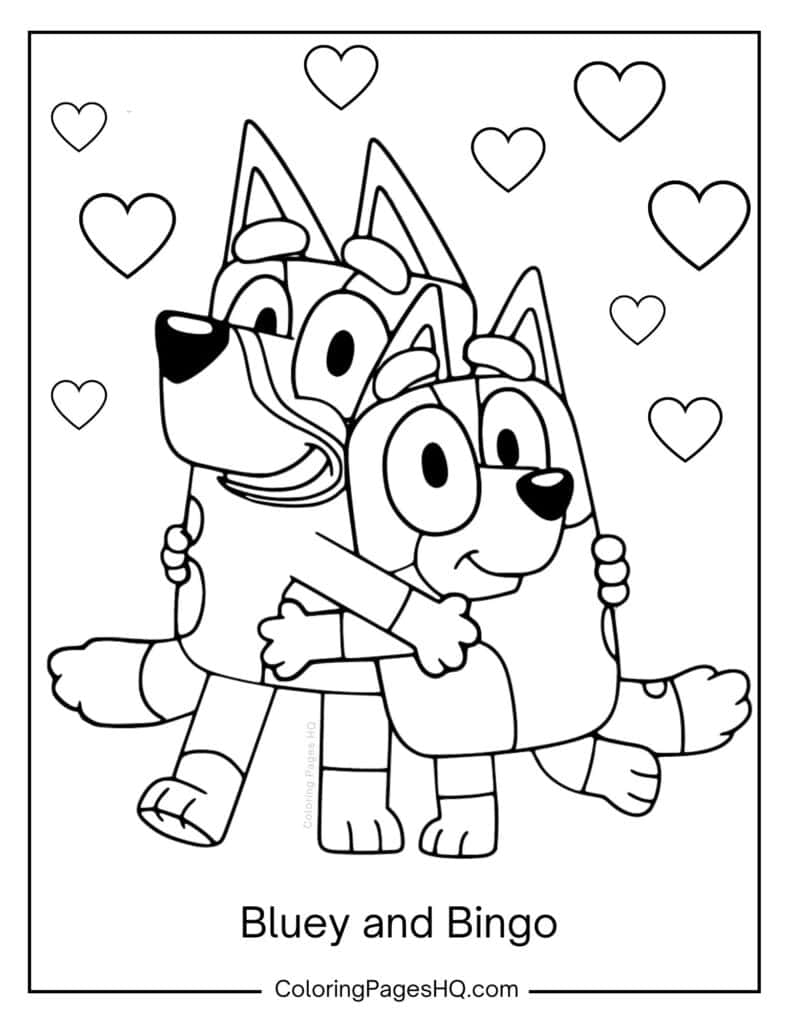 Bluey Printable Coloring Pages Bilarasa