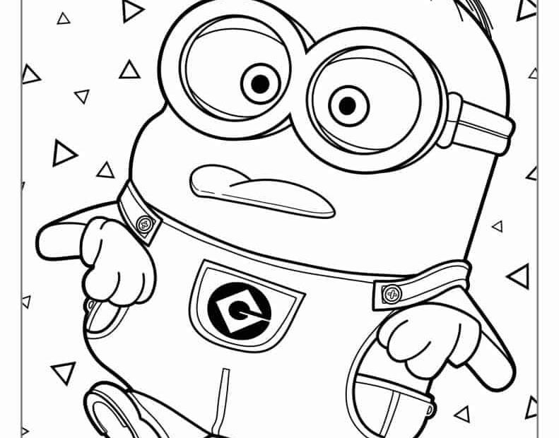 Bob The Minion Coloring Pages Coloring Nation
