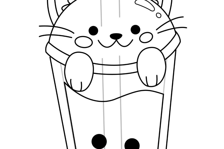 Boba Cat Coloring Page Little Bee Family