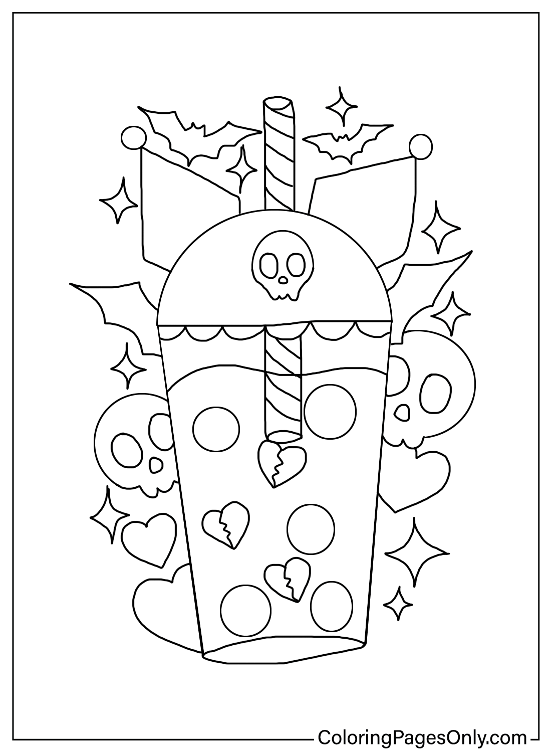 Boba Kuromi Coloring Page Free Printable Coloring Pages