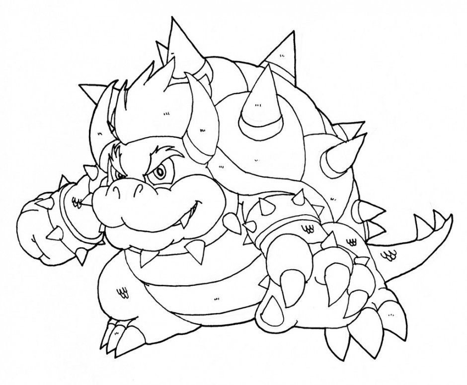 Bowser Coloring Pages To Print Coloring Home