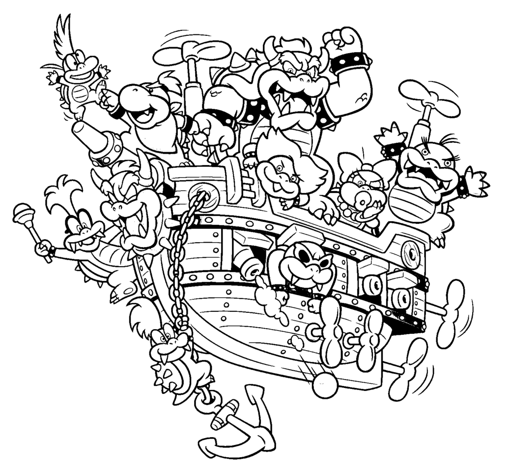 bowser picture to color