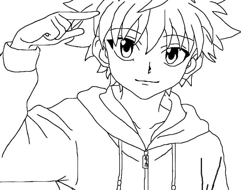 Boy Anime Coloring Pages Coloring Home