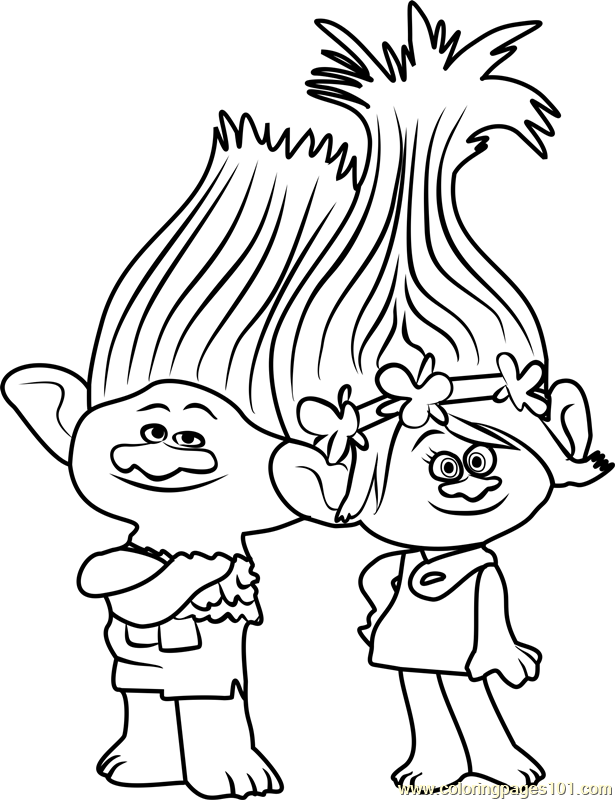 branch trolls coloring pages printable branch trolls coloring pages printable