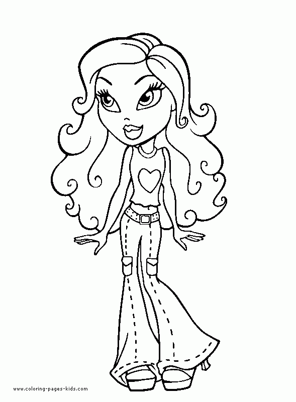Bratz Color Page Coloring Pages For Kids Cartoon Characters Bratz Color Page Coloring Pages For Kids Cartoon Characters