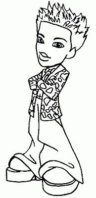 BRATZ COLORING PAGES BRATZ BOYZ COLORING PAGES