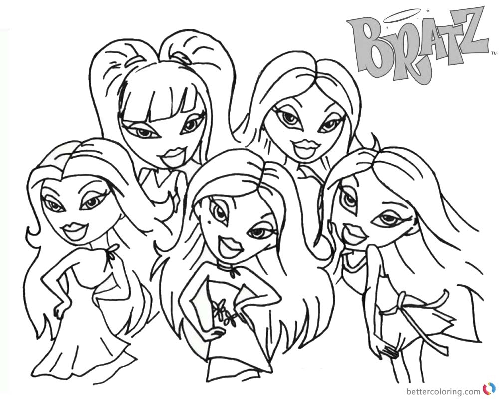 Bratz Coloring Pages Five Babyz Dolls Free Printable Coloring Pages Bratz Coloring Pages Five Babyz Dolls Free Printable Coloring Pages