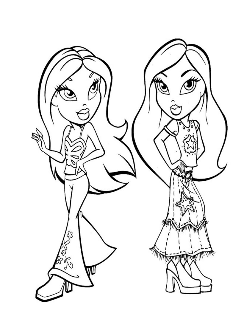 Bratz Cowgirls Coloring Pages Hellokids Bratz Cowgirls Coloring Pages Hellokids