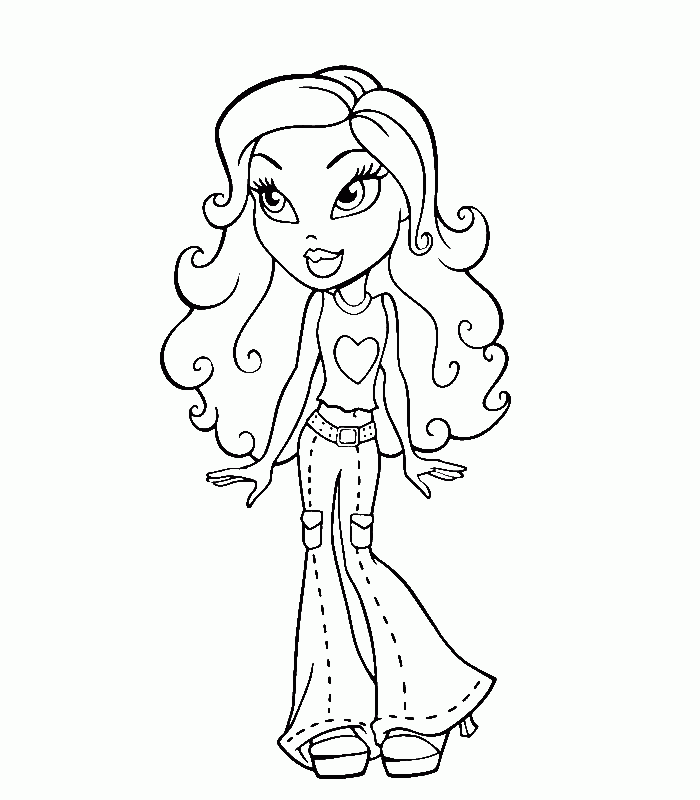 Bratz Dolls Coloring Pages Coloring Home Bratz Dolls Coloring Pages Coloring Home