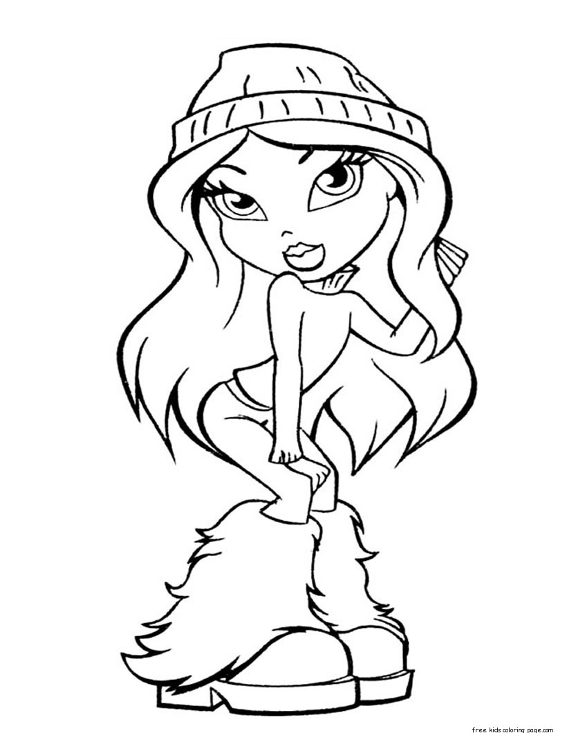 Bratz Dolls Printable Coloring Sheets For Girls