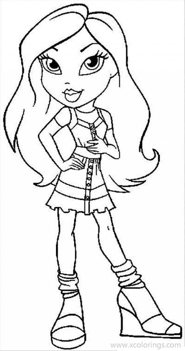 Bratz girl coloring pages