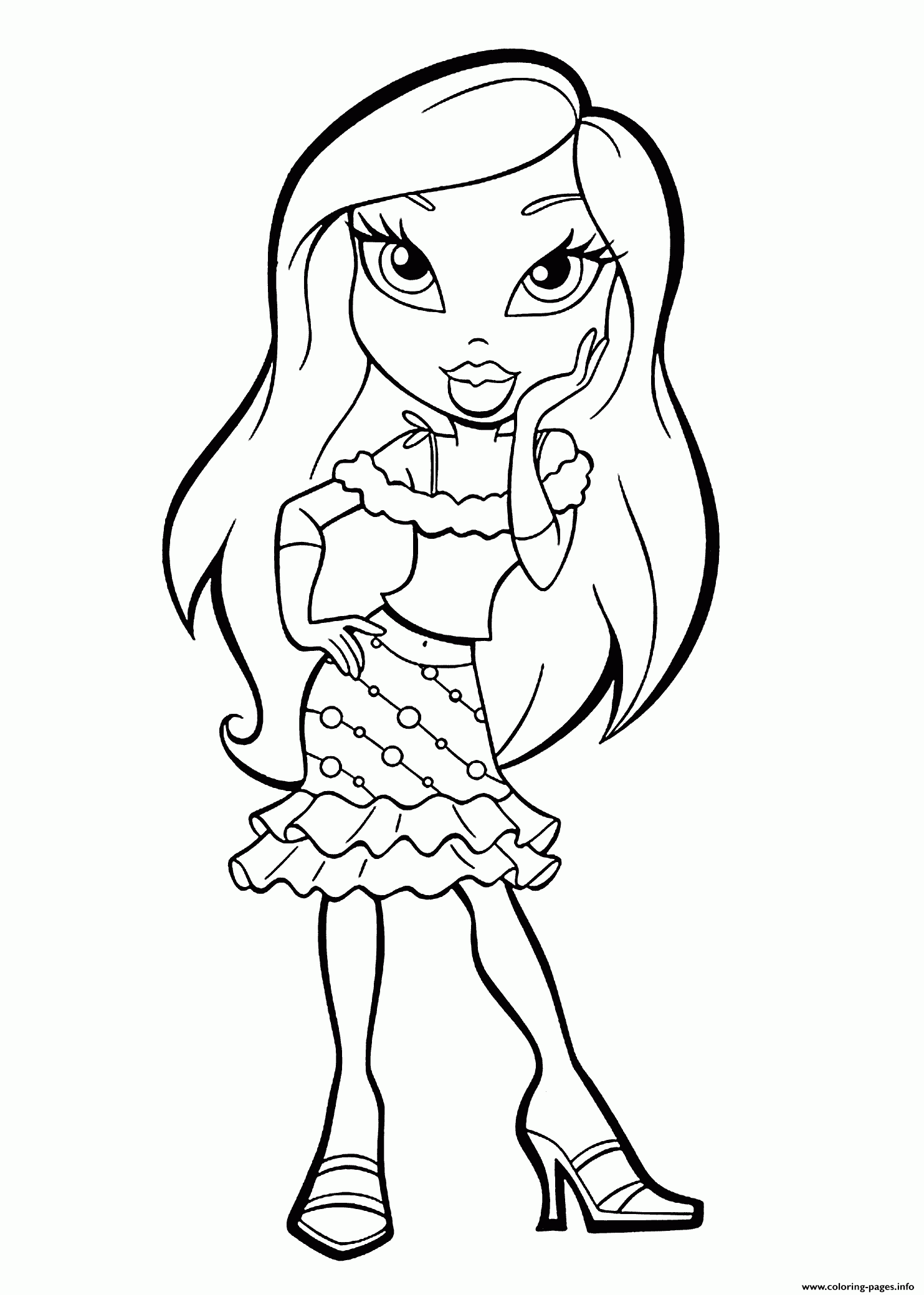 Bratz Young Lady Coloring Page Printable Bratz Young Lady Coloring Page Printable