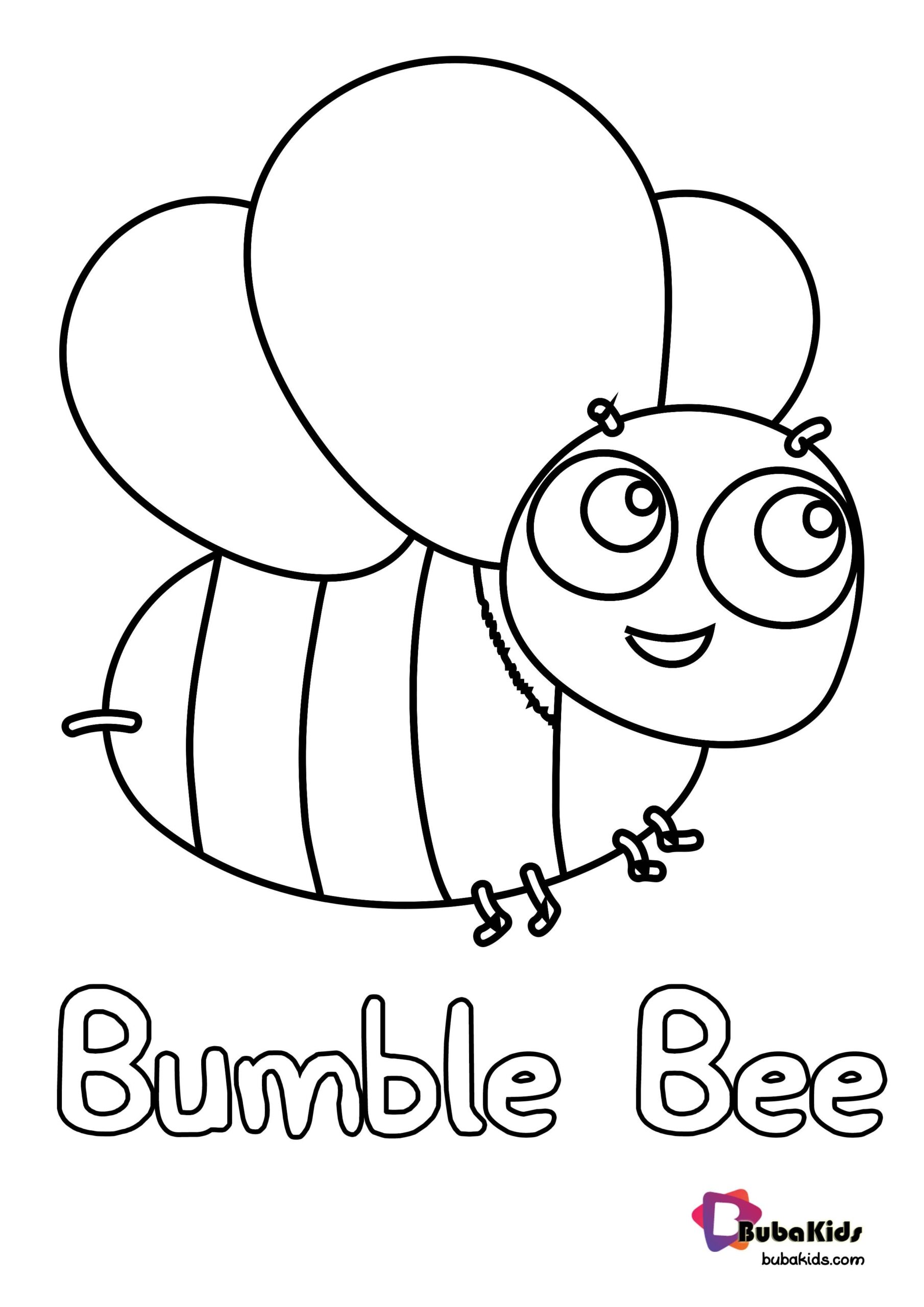 Bumble Bee Coloring Page Bubakids Animalcoloring Bumblebee animal 