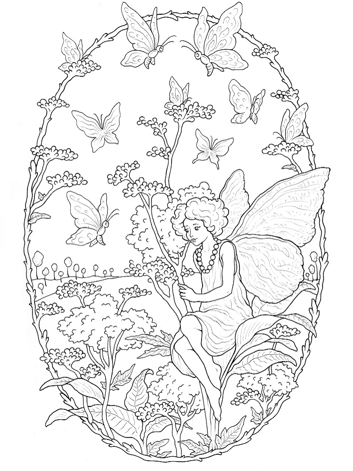 fairy coloring pages adults fairy coloring pages adults