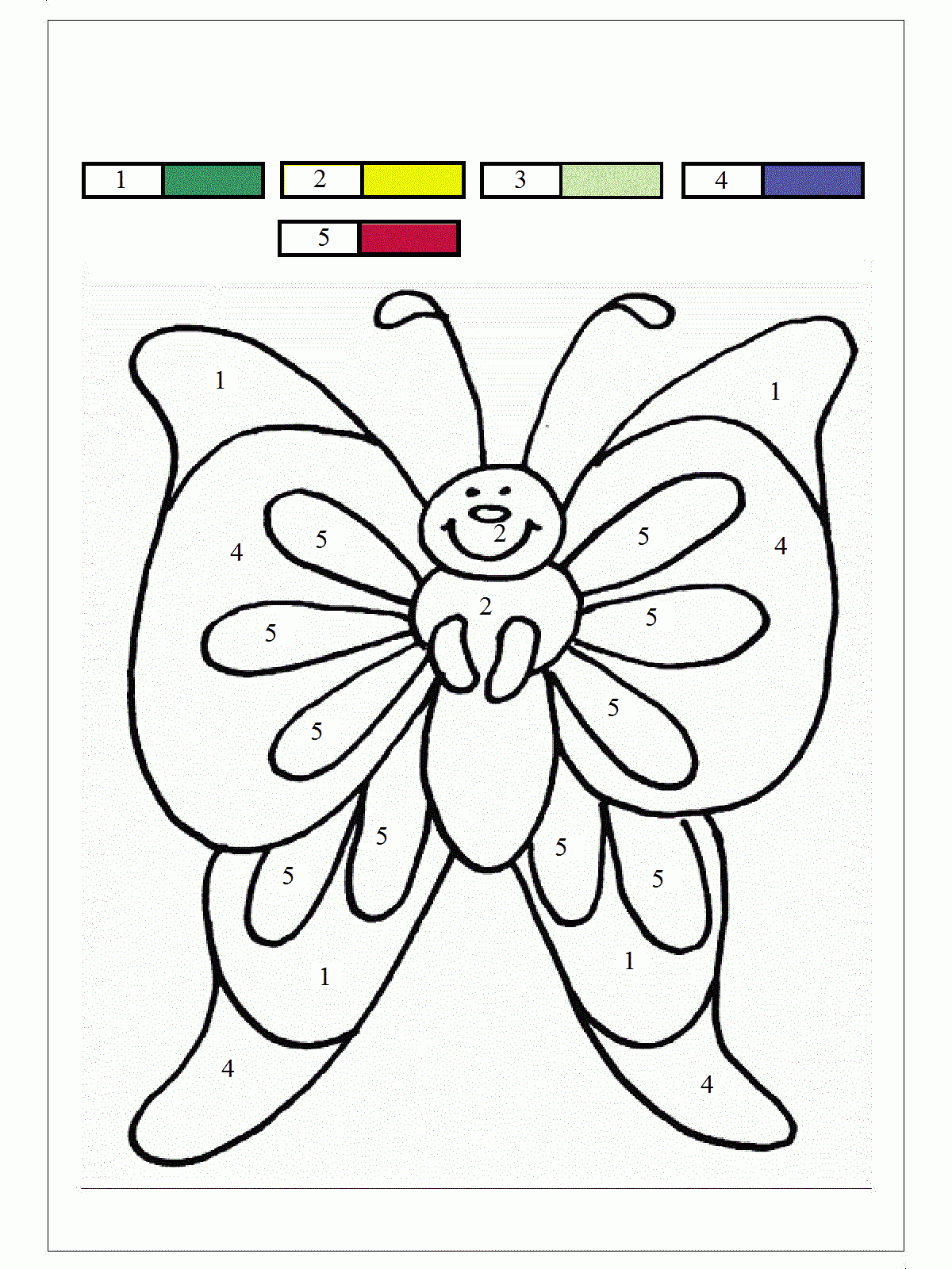 Butterfly Color By Number Coloring Home Butterfly Color By Number Coloring Home