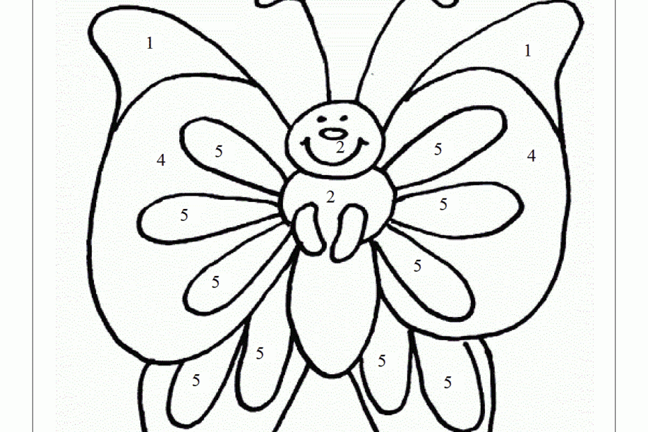 Butterfly Color By Number Coloring Home