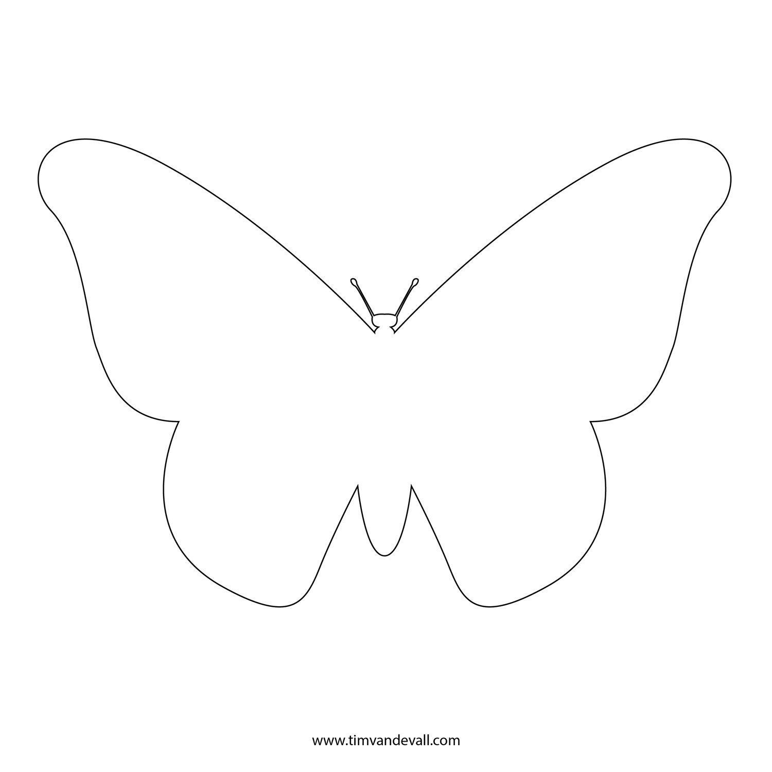 Butterfly Outline Template Cliparts co Butterfly Outline Template Cliparts co