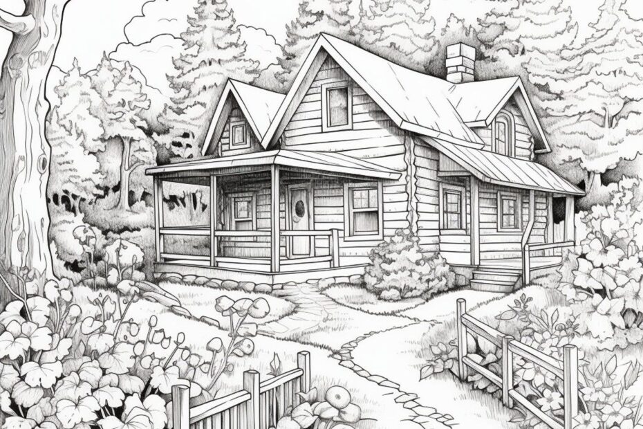 Cabin In The Woods Coloring Pages Printable Downloadable Coloring