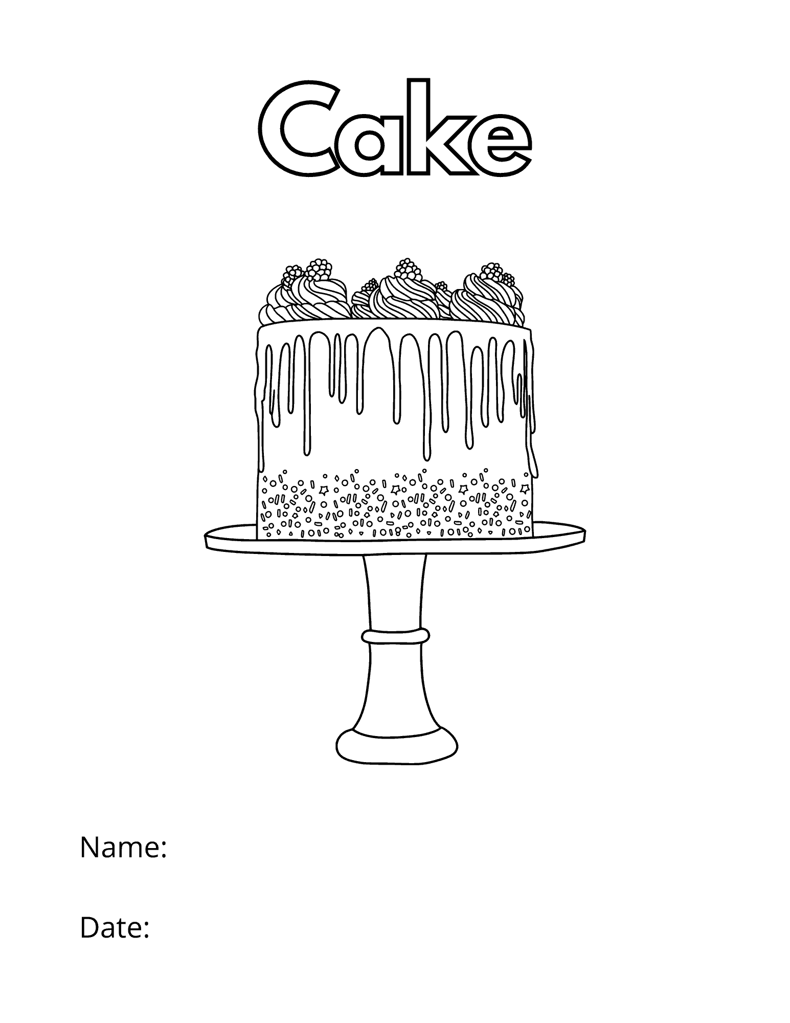 Cake Coloring Pages Unleash Your Child 39 s Inner Pastry Chef 