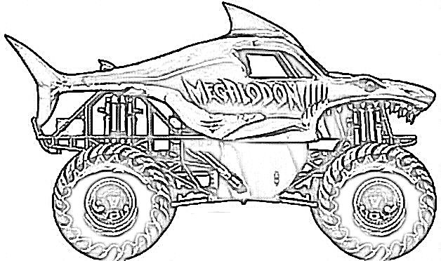 free monster trucks to color free monster trucks to color