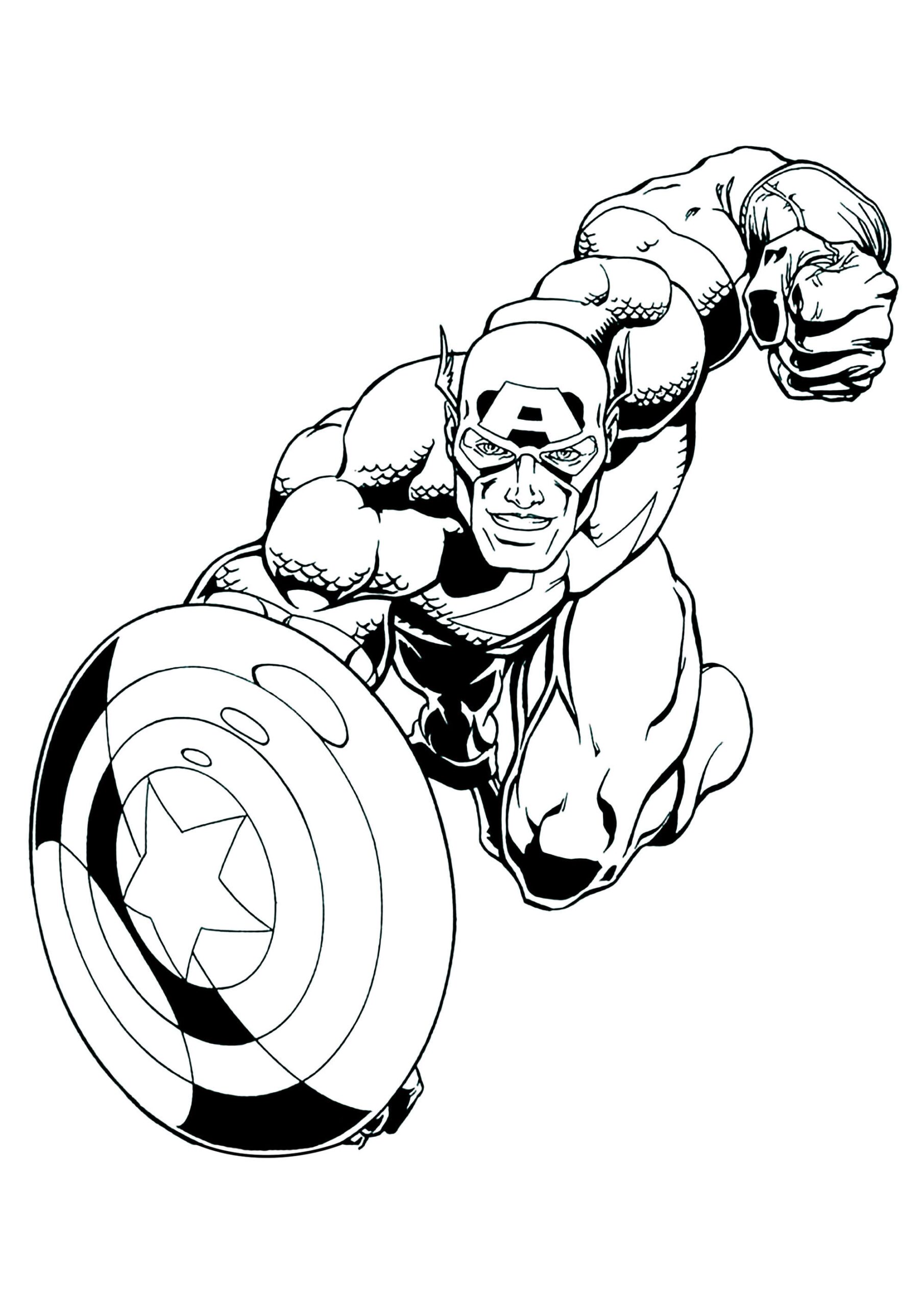 free Captain America coloring pages