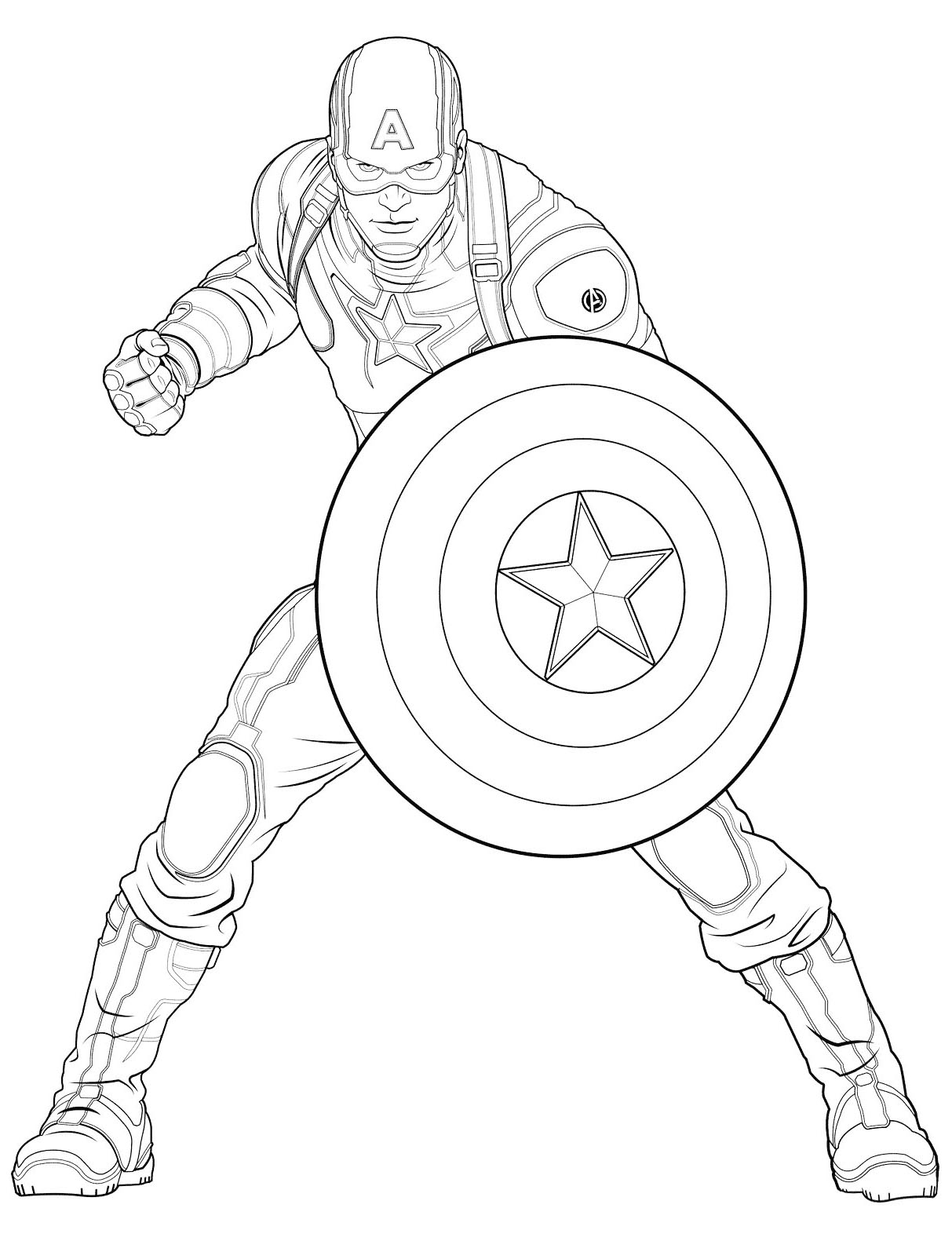 Captain America picture to color