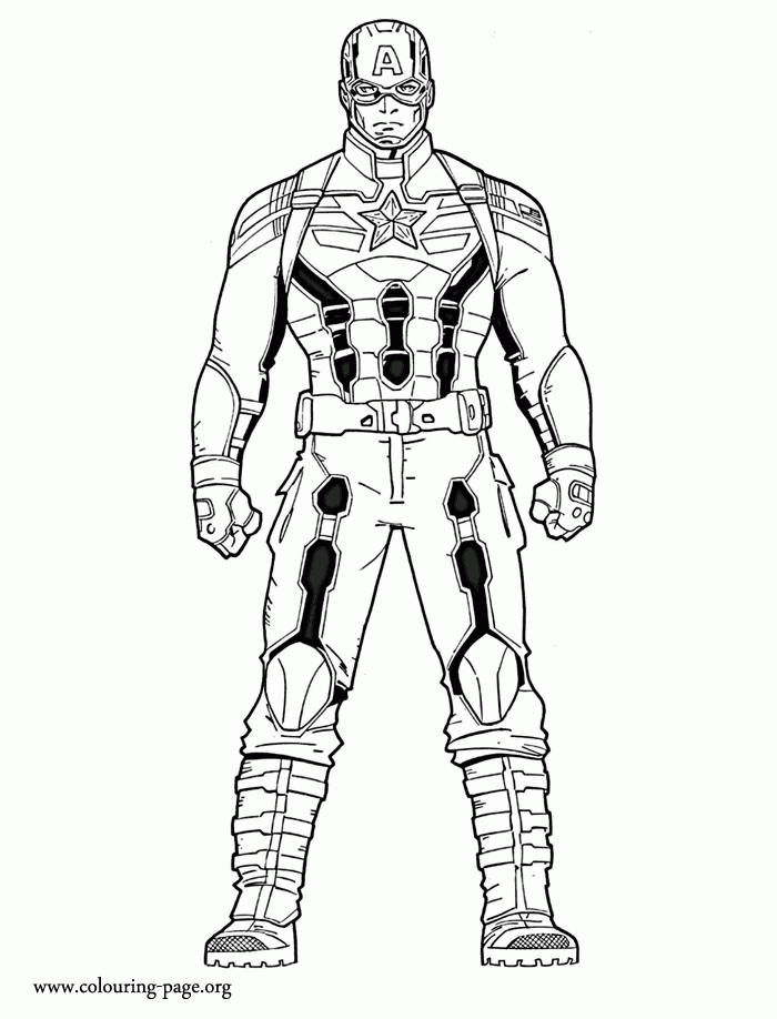 Captain America Captain America The Winter Soldier Coloring Page