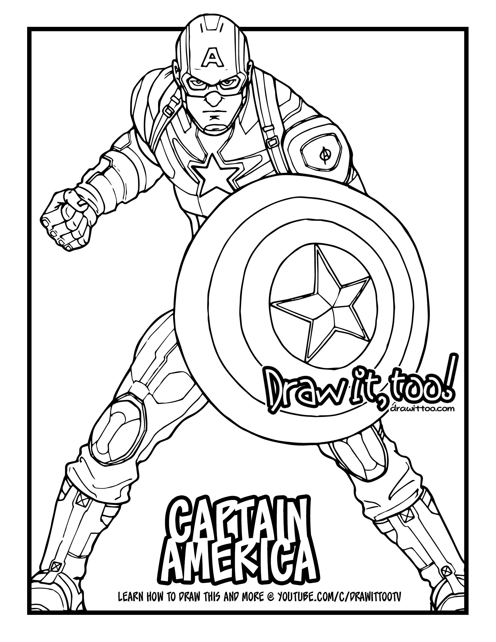 Captain America Cartoon Drawing At GetDrawings Free Download