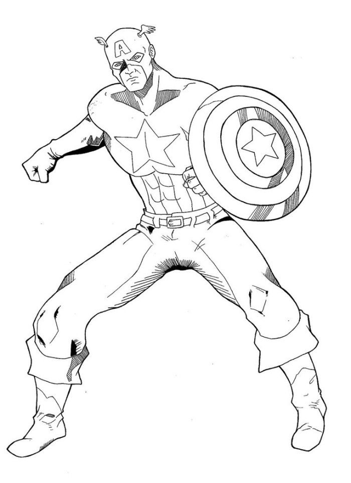 Captain America Coloring Page Coloring Home