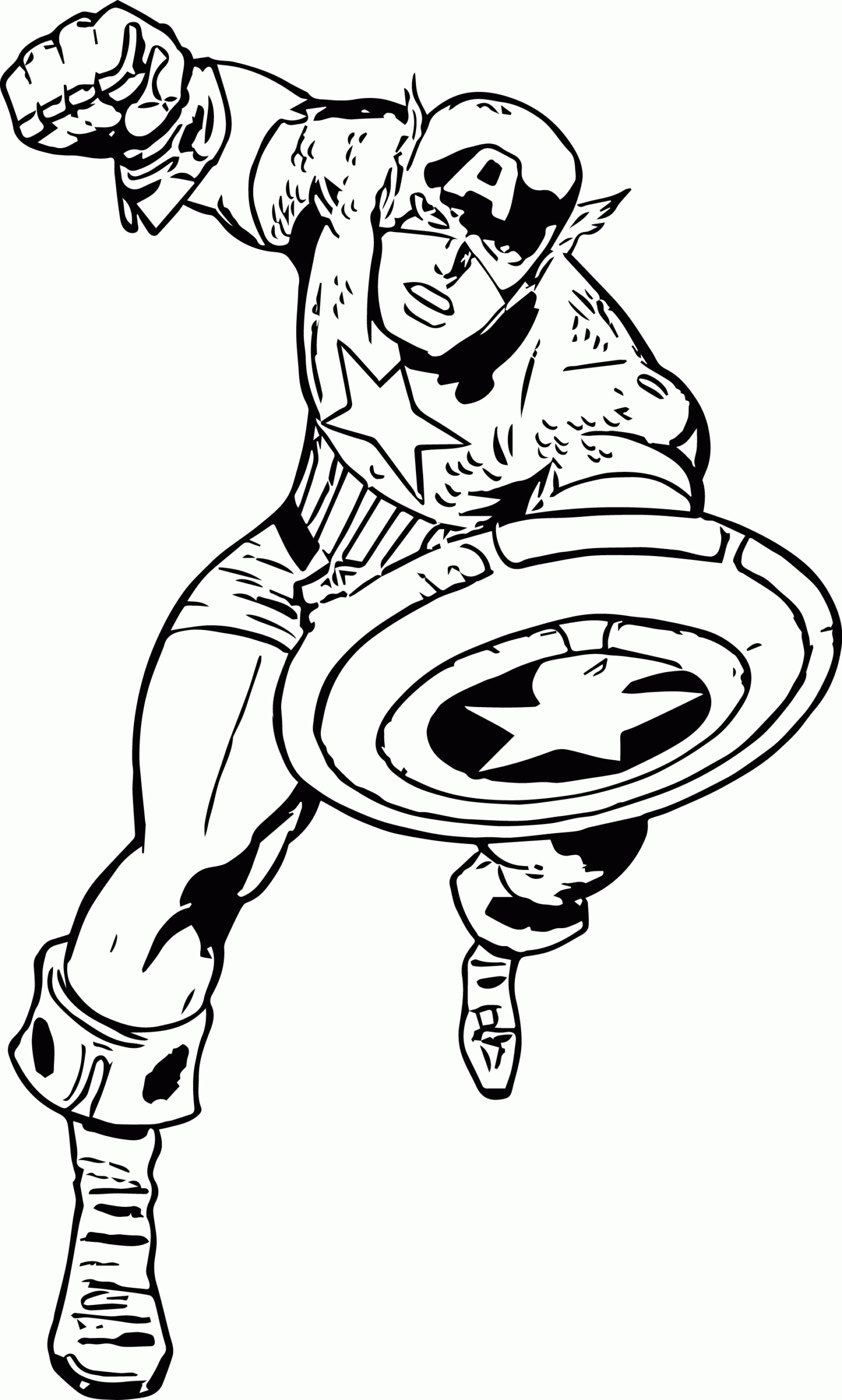 Captain America Face Coloring Pages Coloring Home
