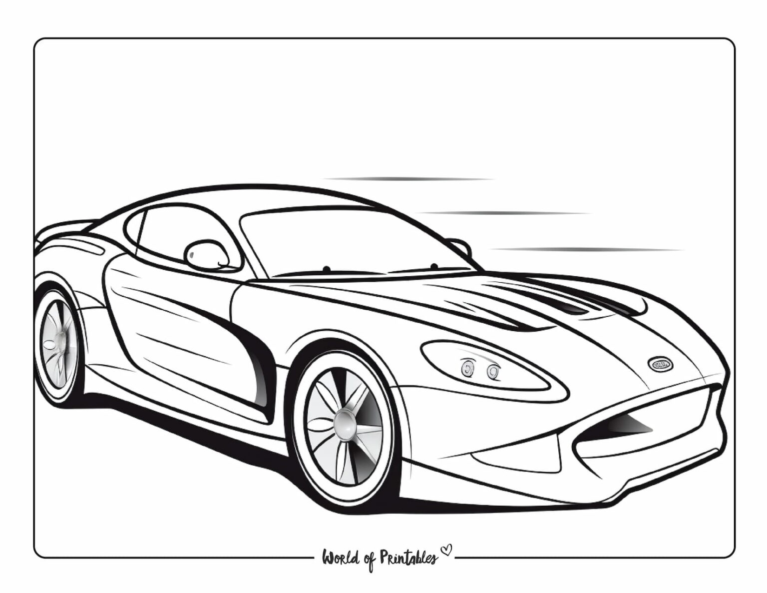Car Coloring Pages World Of Printables Car Coloring Pages World Of Printables