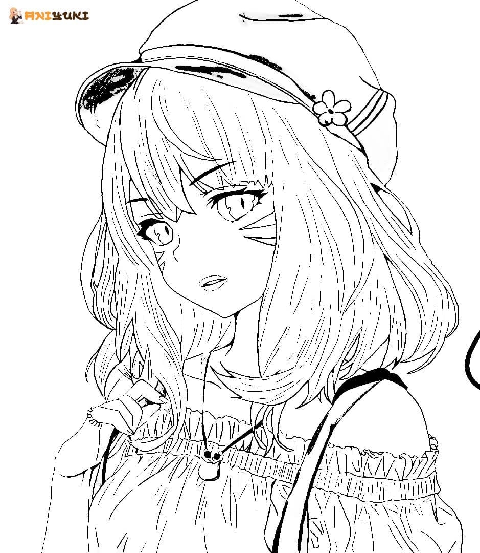 anime coloring pages for girls
