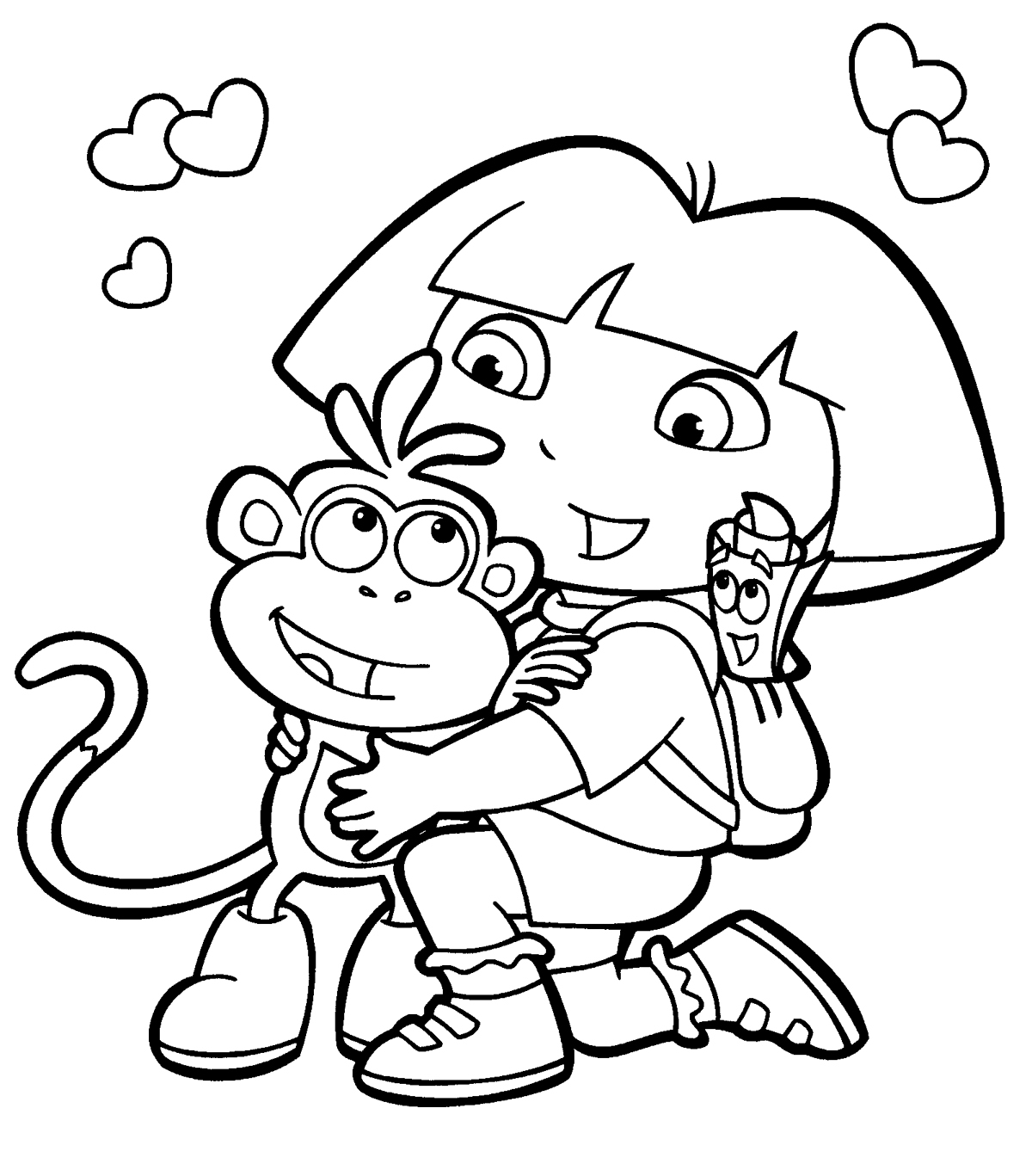 free cartoon coloring pages