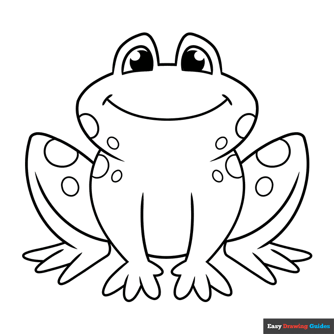 frog drawing to color frog drawing to color