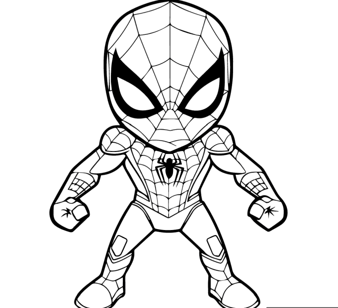 Cartoon Spider Man Coloring Pages Coloring Nation