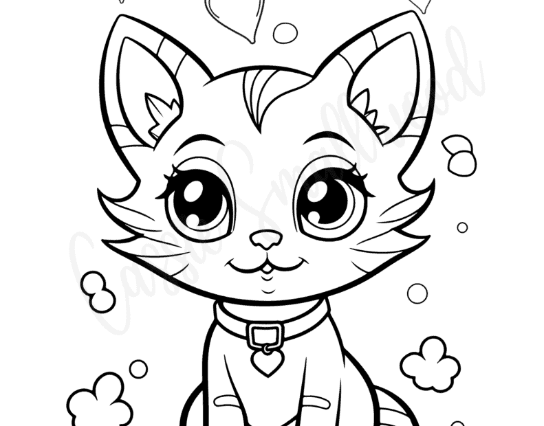CAT COLORING PAGE Cassie Smallwood