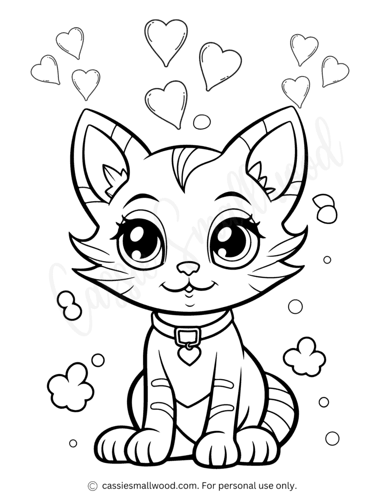 CAT COLORING PAGE Cassie Smallwood