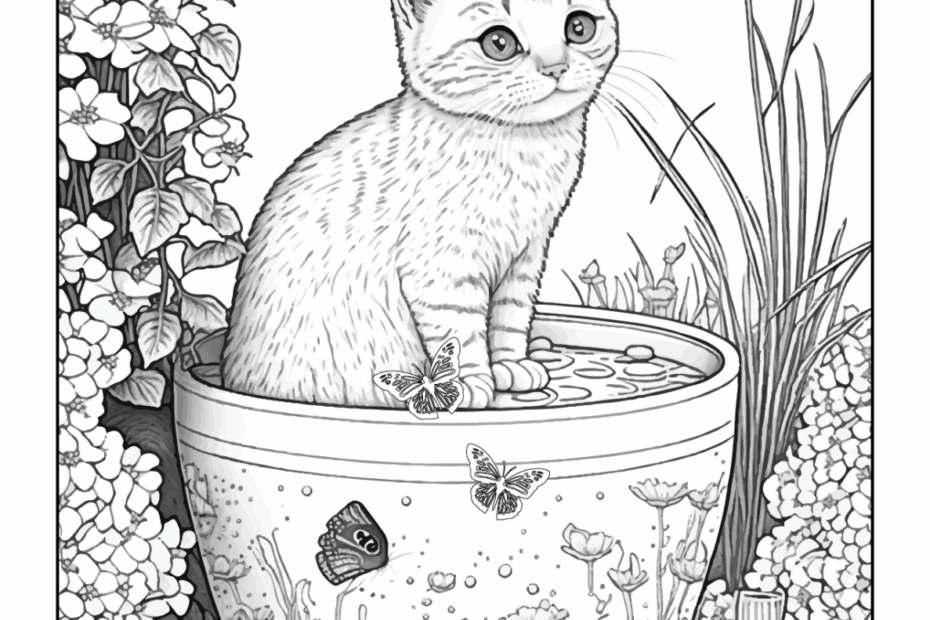 Cat Coloring Pages For Kids Adults World Of Printables