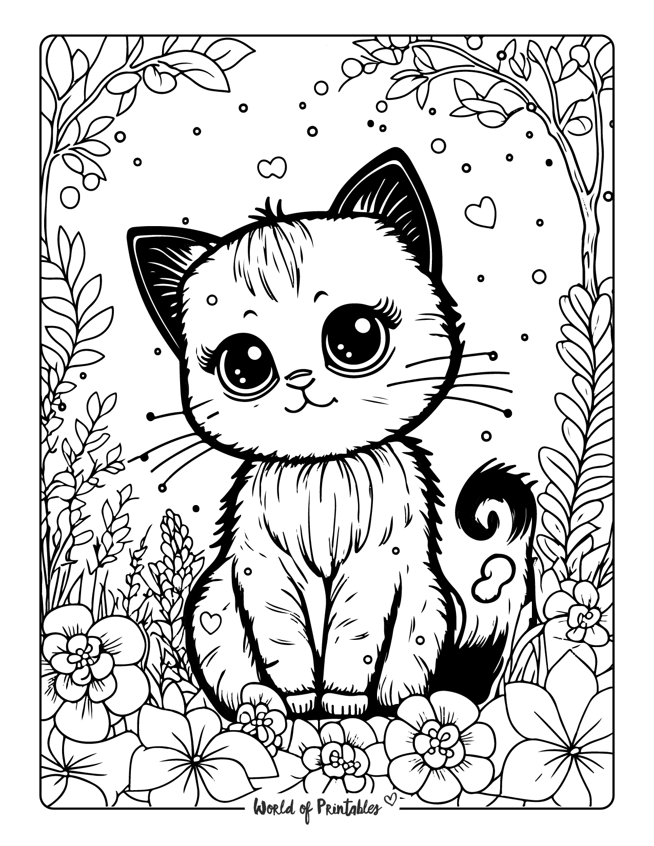 cat printable coloring sheets