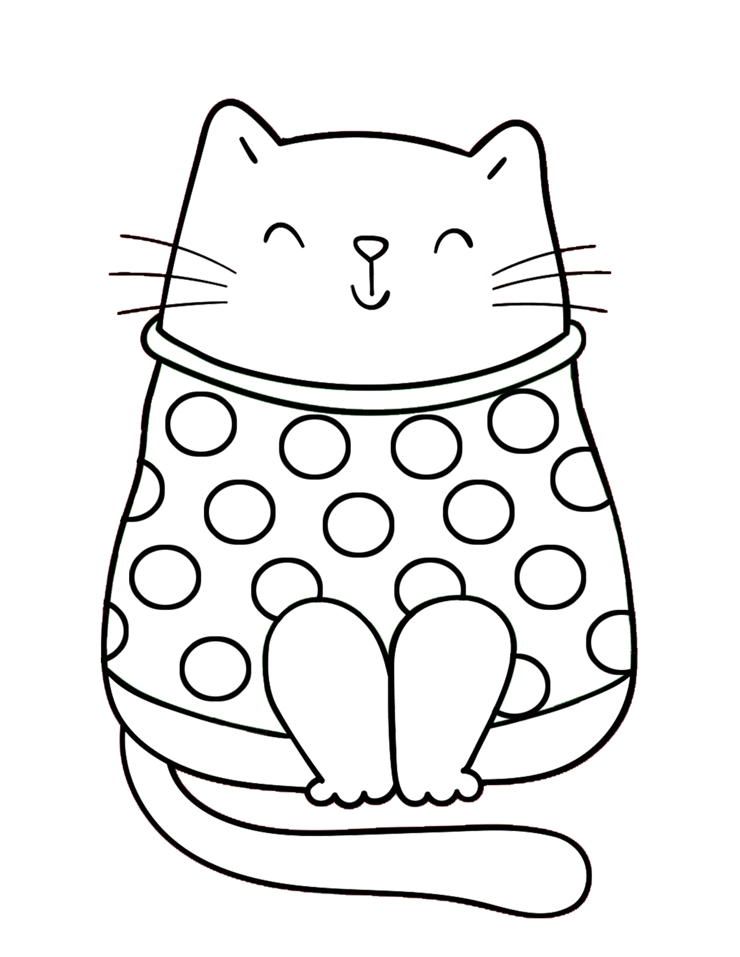 colouring image of cat