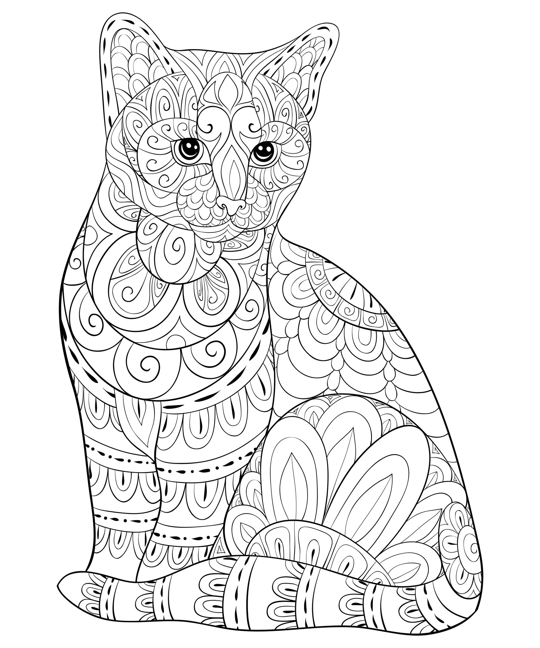 Cat Colouring Pages
