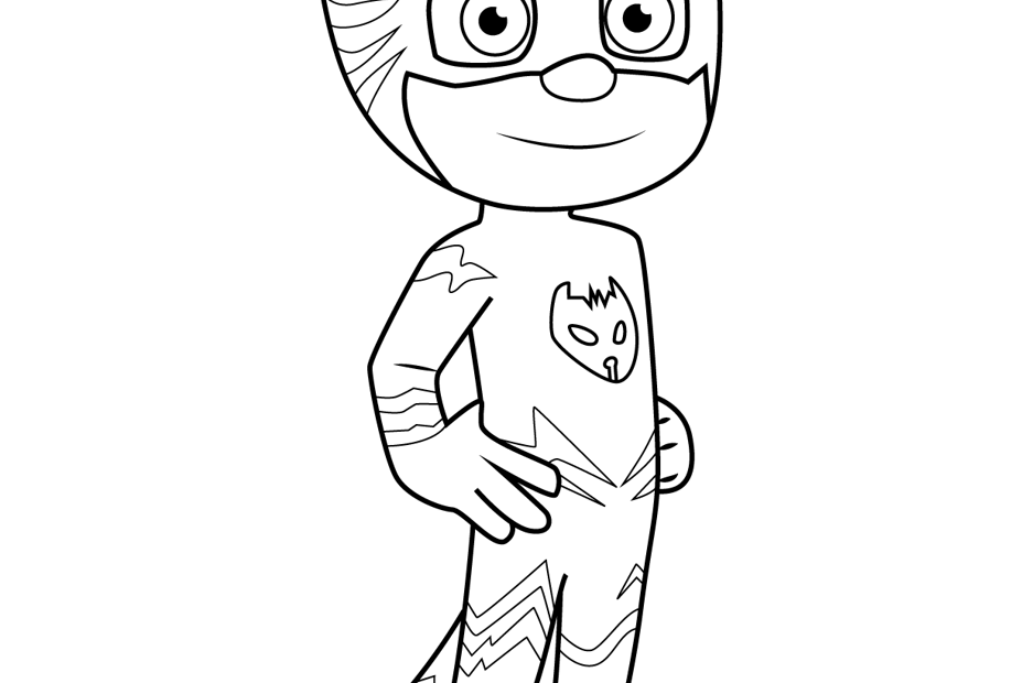 Catboy PJ Masks Coloring Page For Kids Free PJ Masks Printable