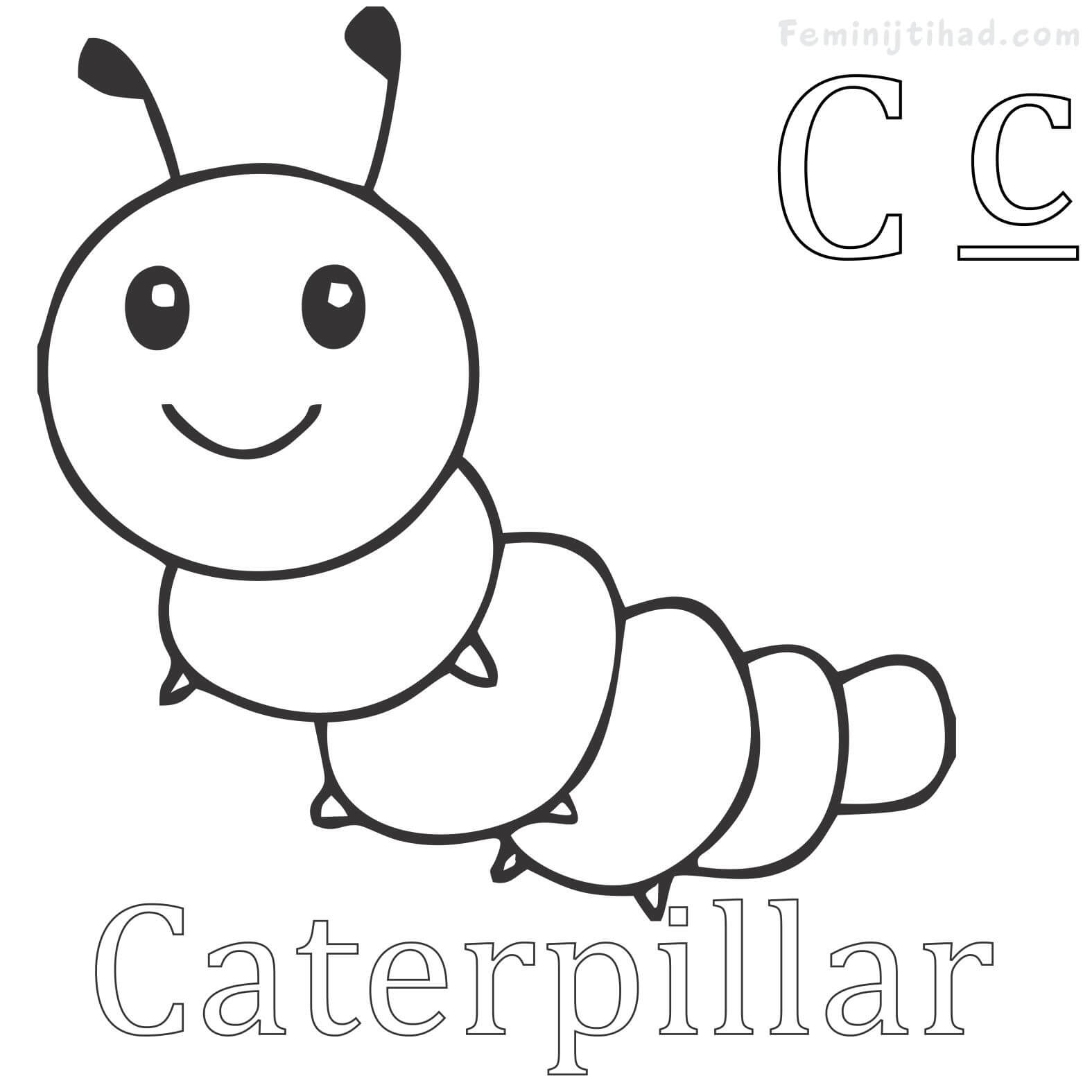 Caterpillar Coloring Pages PDF Coloringfolder