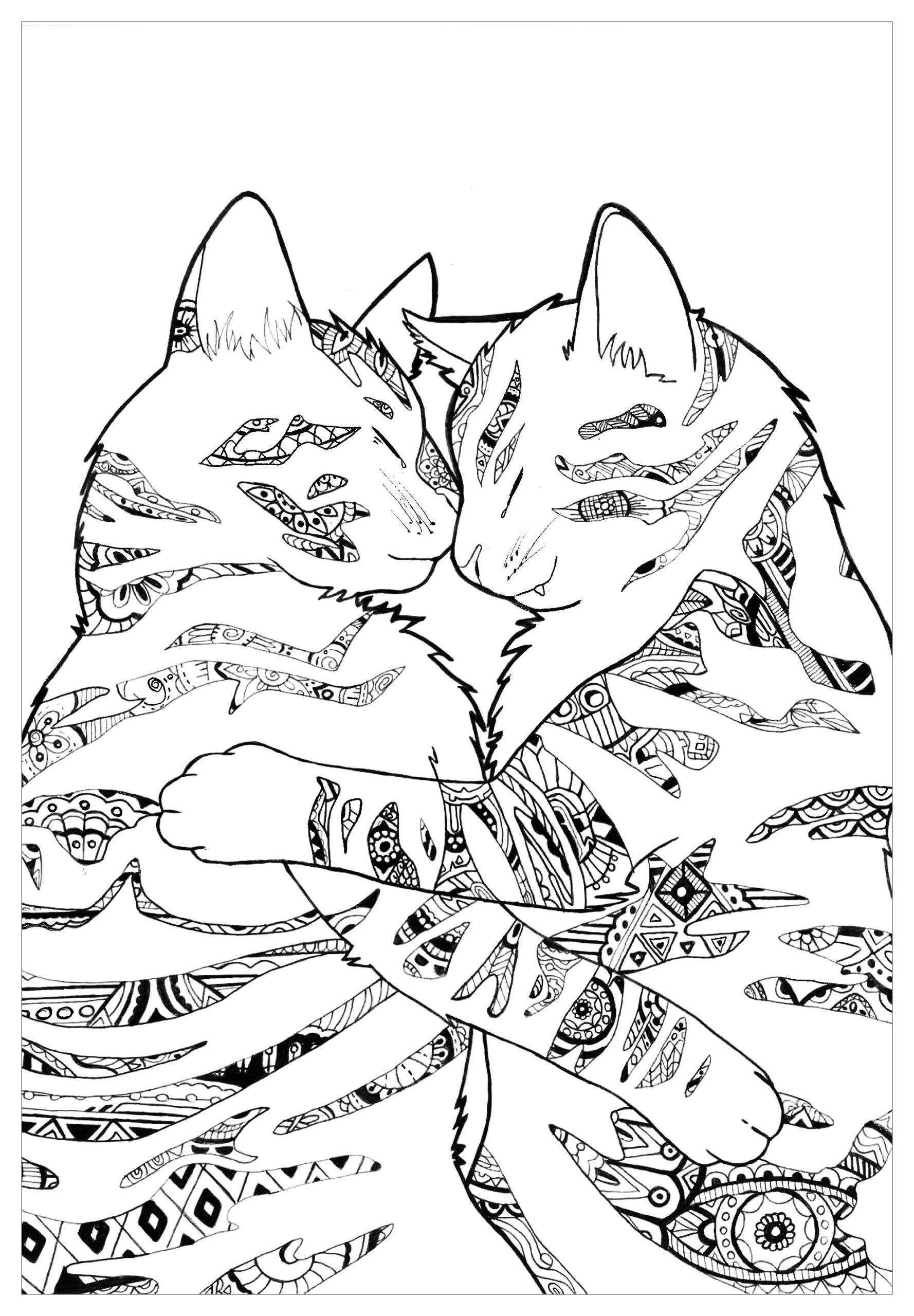 Cats By Paulined Cat Coloring Pages For Adults
